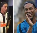 Ronaldinho conoció a su doble y esta fue su reacción