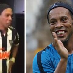 Ronaldinho conoció a su doble y esta fue su reacción