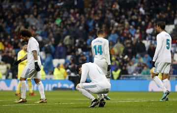 Tristeza de los jugadores del Real Madrid. 