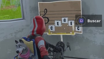 Fase 1: Encuentra la partitura en Parque Placentero - Desaf&iacute;o de Fortnite