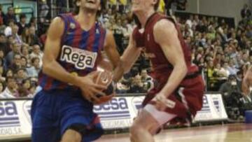 Ricky Rubio con Stefansson.