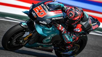 Quartararo lidera, Lorenzo se baja y buena reaparición de Mir