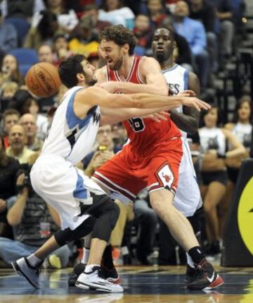 Ricky Rubio y Pau Gasol.