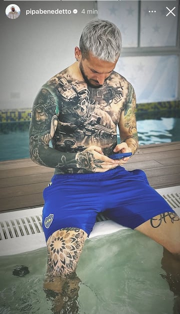 Call of Duty tatuaje espectacular jugador Boca Juniors Benedetto