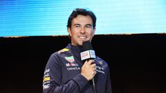 Sergio Pérez, en la presentación de Red Bull en Nueva York.