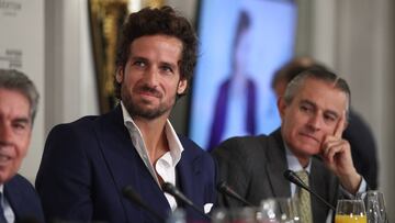 Feliciano López, durante el desayuno "Mutua Madrid Open: los retos del futuro".