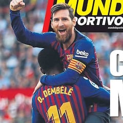 A los pies de Messi en la prensa de Barcelona