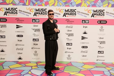 Beret, posando en el photocall de Los40 Music Awards.