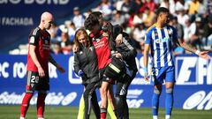 César Gelabert se retira lesionado del Ponferradina-Mirandés.