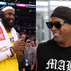 La felicitación de Ronaldinho a LeBron James por superar el récord de Kareem Abdul-Jabbar