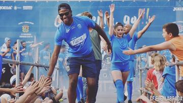 Cedric, cuando jugó en el Fuenlabrada.