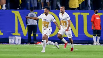 Momento en que Rogeiro festeja su gol contra el Am&eacute;rica