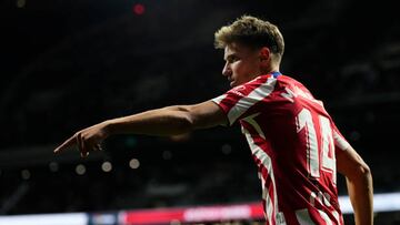 Marcos Llorente central midfield of Atletico de Madrid and Spain during the LaLiga Santander match between Atletico de Madrid and Real Valladolid CF at Civitas Metropolitano Stadium on January 21, 2023 in Madrid, Spain. (Photo by Jose Breton/Pics Action/NurPhoto via Getty Images)