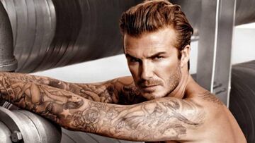 Beckham usa sus tatuajes como icono publicitario