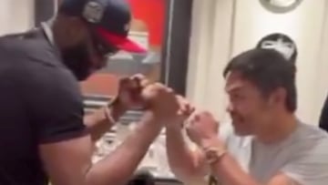 Atención al careo entre Manny Pacquiao y Jaylen Brown