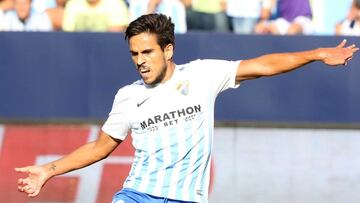 Recio, jugador del Málaga.
