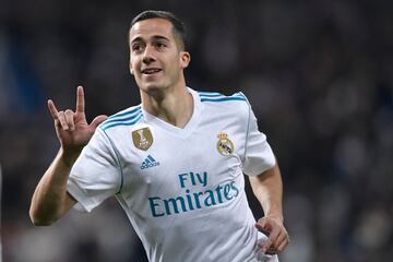 0-1. Lucas Vázquez celebró el  primer gol.