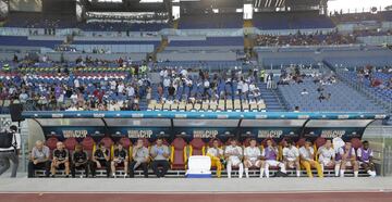 The Real Madrid bench.