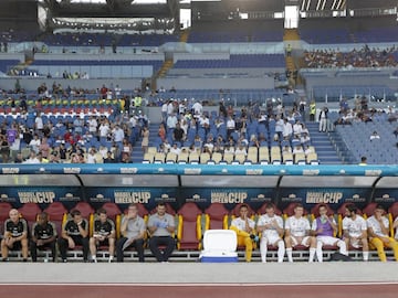 The Real Madrid bench.