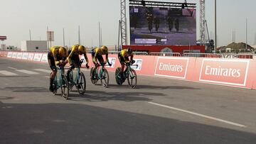 El Jumbo vuela y hace a Roglic líder en los Emiratos