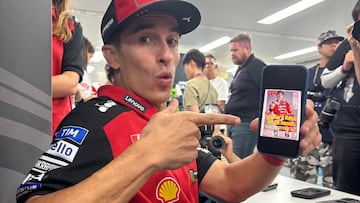 Marc Márquez luce sorprendido la primera página del AS de hoy.