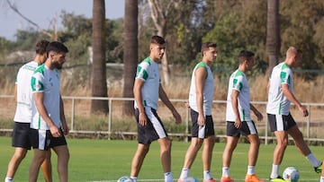 Requena, durante un ejercicio de esta mañana