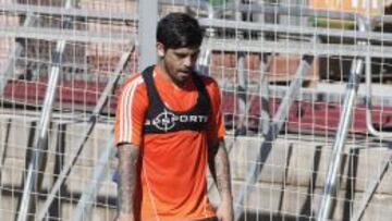 Banega, durante un entrenamiento de pretemporada.