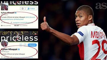 Mbappé retira de su bio de Twitter que es del Mónaco