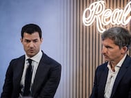 04/03/26 Acto de presentación de Lalo Arantegui como nuevo director deportivo Del Real Zaragoza JUNTO AL DIRECTOR GENERAL Fernando Lopez