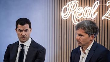 04/03/26 Acto de presentación de Lalo Arantegui como nuevo director deportivo Del Real Zaragoza JUNTO AL DIRECTOR GENERAL Fernando Lopez