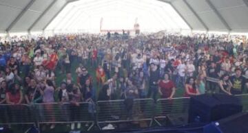 Carpa de la Fan Zone del Real Madrid. 