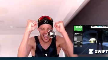 El 'ironman en casa' de Frodeno recauda m¨¢s de 200.000 euros