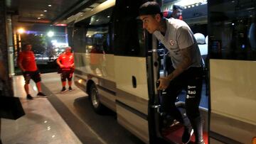 ****COBERTURA DISPONIBLE SOLO PARA CLIENTES ESPECIALMENTE ABONADOS*****
Futbol, tarde libre de la seleccion chilena.
El jugador de la seleccion chilena Erick Pulgar es fotografiado afuera del hotel Ramada Plaza Suwon.
La seleccion chilena debe enfrentar en un partido amistoso a su similar sur coreano el proximo martes en Suwon, Corea del Sur.
09/09/2018
Andres Pina/Photosport
Football, Chilean National team's afternoon off
Chilean National team player Erick Pulgar is pictured out side the Ramada Plaza Suwon hotel.
Chile will face South Korea in a friendly match next tuesday in Suwon, South Korea.
09/09/2018
Andres Pina/Photosport