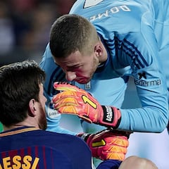 Jaume calma el instinto goleador de Leo Messi ante el Valencia