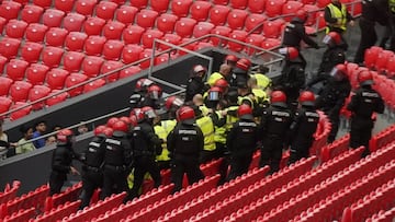 Entrenamiento policial en San Mamés