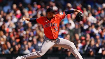 CHICAGO, ILLINOIS - APRIL 25: Bryan Abreu #52 of the Houston Astros delivers a pitch during the seventh inning against the Chicago Cubs at Wrigley Field on April 25, 2024 in Chicago, Illinois. Michael Reaves/Getty Images/AFP (Photo by Michael Reaves / GETTY IMAGES NORTH AMERICA / Getty Images via AFP)
