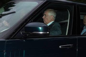 The Duke of York pictured arriving at Balmoral earlier on Thursday.