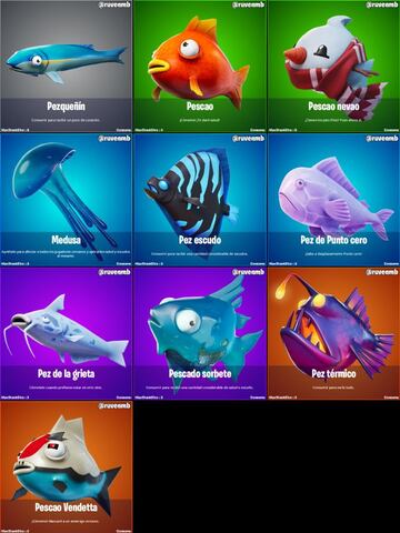 Estos son los distintos tipos de peces de la Temporada 5