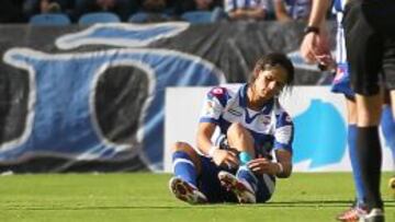 Z&eacute; Castro cuando se lesion&oacute; en el partido frente al Levante.