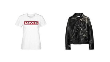 Esta camiseta de Levi's y esta chaqueta de vinilo son tendencia en moda femenina