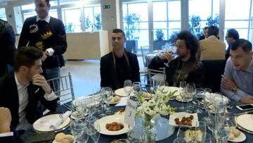 El Real Madrid celebró su tradicional comida de Navidad