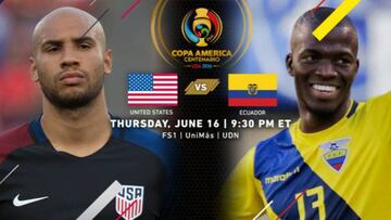USA take on Ecuador in the first quarter final of the Copa América 2016