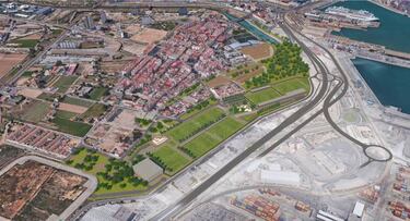 Levante: as¨ª ser¨¢ la nueva Ciudad Deportiva del barrio de Nazaret