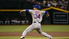 PHOENIX, ARIZONA - JULY 05: Kodai Senga #34 of the New York Mets delivers a second inning pitch against the Arizona Diamondbacks at Chase Field on July 05, 2023 in Phoenix, Arizona.   Norm Hall/Getty Images/AFP (Photo by Norm Hall / GETTY IMAGES NORTH AMERICA / Getty Images via AFP)