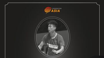 Cartel con el que Bádminton Asia ha recordado al jugador Zhang Zhijie, fallecido a los 17 años en pleno partido.