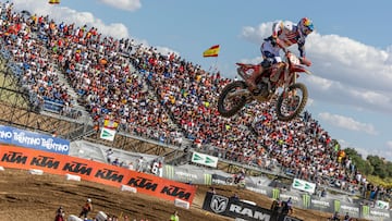 Jorge Prado, con la GasGas en el MXGP de España 2023.