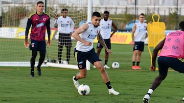 Entrenamiento Daniel Mu&ntilde;oz en la Selecci&oacute;n Colombia