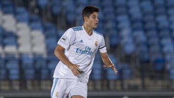 Jaume Grau en un partido con el Real Madrid Castilla.