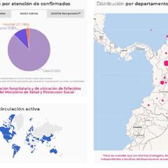 Mapa de casos y muertes por coronavirus por departamentos en Colombia: hoy, 21 de abril