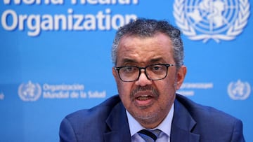 FILE PHOTO: Tedros Adhanom Ghebreyesus, Director-General of the World Health Organization (WHO), speaks during a news conference in Geneva, Switzerland, December 20, 2021. REUTERS/Denis Balibouse/File Photo/File Photo